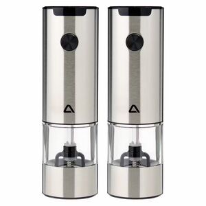 Ambiano Electric Salt and Pepper Mills, Silver